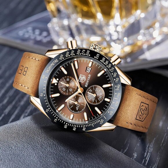 ⚡Men's Wrist Watches Business Work Sport Casual Fashion Designer Dress Elegant - Picture 3 of 8